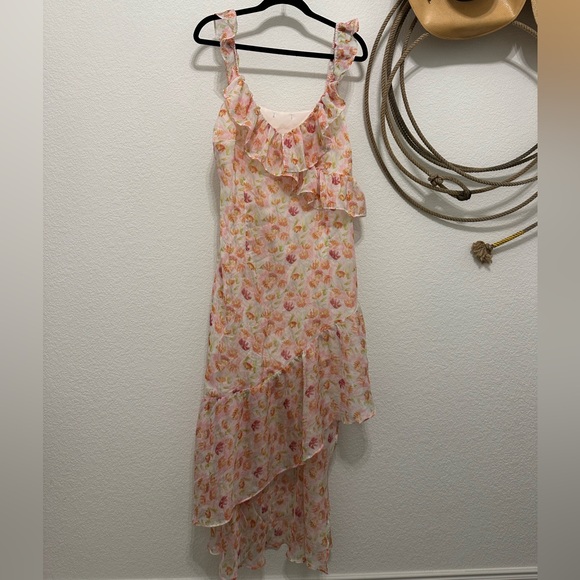 Vintage America Dresses & Skirts - ✨ ROMANTIC FLORAL RUFFLE MIDI DRESS ✨